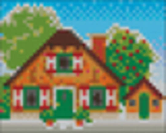 Farm House One [1] Baseplate PixellHobby Mini-mosaic Art Kit
